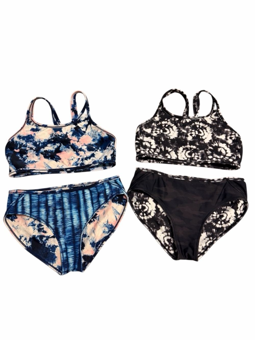 Athleta Girls 4 Piece Reversible Swim Suit Lot Medium (8-10)